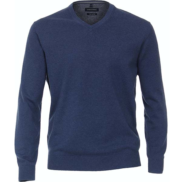 Blauwe Pullover V-Neck | Casamoda