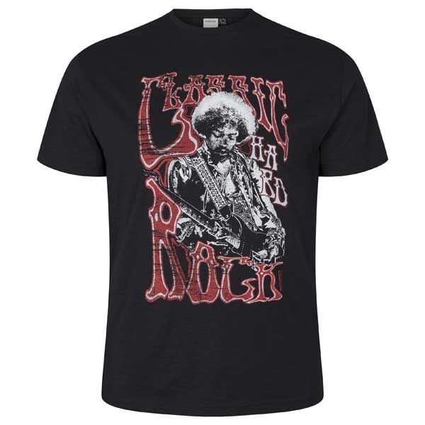 Zwart Jimi Hendrix T-Shirt Ronde Hals | North 56Denim