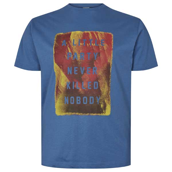 Blauw T-Shirt Met Print Ronde Hals | North 56Denim