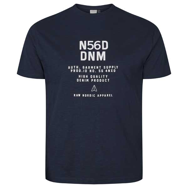 Navy T-Shirt Met Logo Print Ronde Hals | North 56Denim