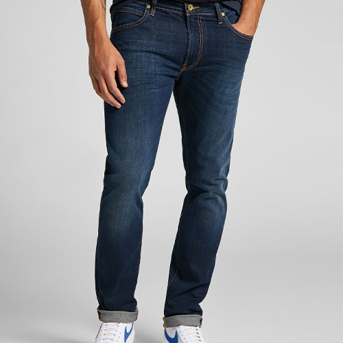 Donkerblauwe Jeans Model Luke Slim Tapered Fit | Lee